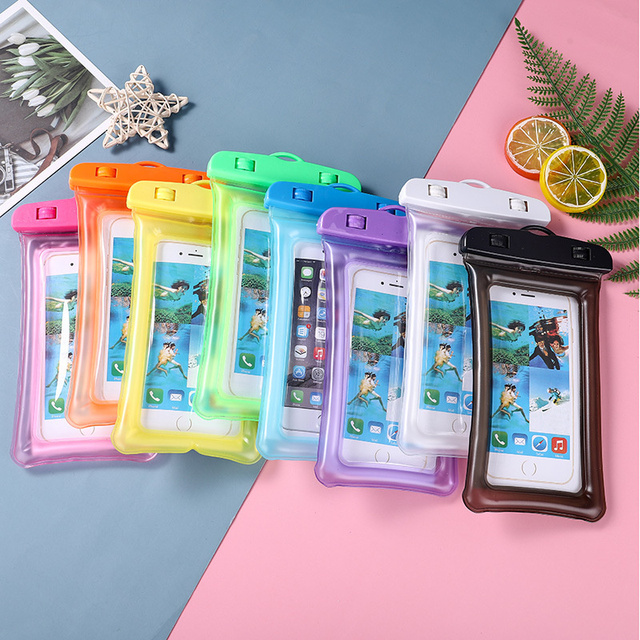 Universal Floating Airbag Waterproof Swim Bag Mobile Phone Case for iPhone 12 13 14 Pro Max Samsung Xiaomi Redmi Huawei Pouch
