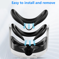 Masque facial anti-transpiration en silicone de remplacement pour Meta Quest 3, coussinet de protection pour casque VR Meta Quest 3, coussinet oculaire