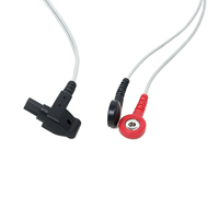 2-Pin 1,0mm Buchse auf 2,5mm Buchse Industrielle Medizinische Verzinnte Kupfer-PVC-Schnapp-Elektrodenkabel mit Clip