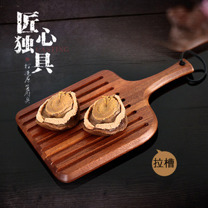 Ensemble de plateaux de service en bois haut de gamme, rectangulaires et ronds, à fentes, pour steak, pizza, dessert, pain, sushi, présentoir, hôtel, café, thé - Product Image 3
