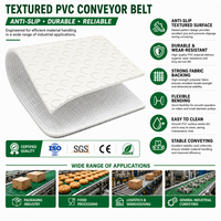 Bande transporteuse SHUNNAI conforme à la norme Reach, 2 mm, blanche, en PU/PVC, antistatique, résistante à l'huile, conforme aux normes européennes pour les matériaux en contact avec les aliments