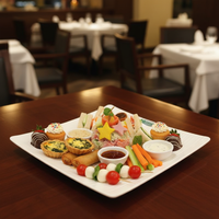 Assiette carrée en mélamine de qualité alimentaire, écologique, à rayures blanches, durable, sans BPA, passe au lave-vaisselle, vente en gros pour restaurants