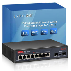IEEE802.3 AF a Gigabit 8 Port PoE Switch con 2 porte in fibra SFP 130W alimentatore per il sistema di sicurezza del CCTV industriale - Product Image 1