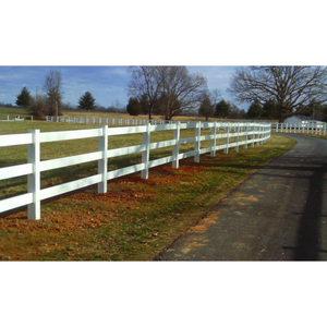 Precios baratos de fábrica blanco negro <span class=keywords><strong>paddock</strong></span> vinilo plástico PVC paneles de valla de caballo con poste - Product Image 4