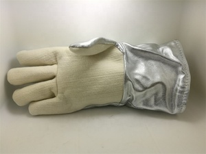 Các mặt hàng Chứng Khoán chống lại 350 Deg.C meta-aramid cảm thấy và nhôm foil nhiệt cách điện aluminized găng tay cho công nghiệp lò - Product Image 4
