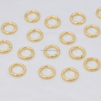 Vente en gros de fermoirs à ressort ronds en or massif 14 carats pour la fabrication de colliers et de bijoux