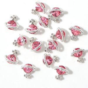 Charmes en métal 3D pour ongles Nail Planet, pierres précieuses roses, vertes, bleues, brunes, pierres cosmiques, strass en verre pour ongles - Product Image 5