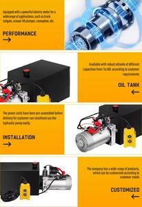 חדש 12v חשמלי כפול משחק חשמלי הידראולי חבילה 3 משאבת קרוון 3 קוורטינג עם לחץ גבוה - Product Image 6