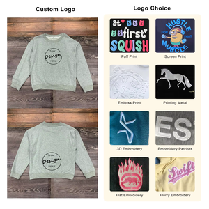 เสื้อสเวตเตอร์คอกลมผ้าฝ้ายแบบสวมหัวโอเวอร์ไซส์ทำจากผ้าคอตตอนผ้าเฟรนช์ไซส์ตามสั่ง - Product Image 3