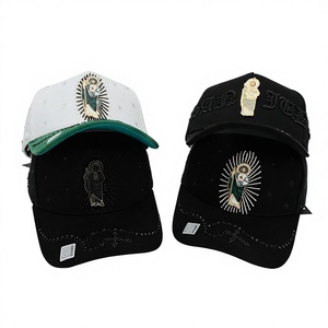 Nouvelles casquettes de baseball 2026 à 5 panneaux, visière incurvée, doublure anti-taches, broderie personnalisée, strass, étiquette métallique – Casquettes Bigg <span class=keywords><strong>Boss</strong></span>, Son of God, Baez - Product Image 1