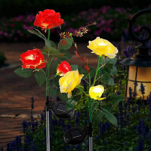 Luci solari da giardino all'aperto impermeabili tulipani colorati fiori luci di decorazione fiori simulati luci per giardino Patio - Product Image 4