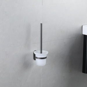 Juego de Toallero de Baño de Acero Inoxidable Negro, Montado en la Pared, con Estantes de Esquina y Portarrollos de Papel Higiénico, Diseño Minimalista - Product Image 6