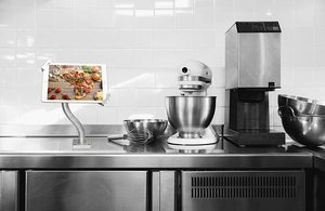 Xoay hiển thị máy tính bảng cổ ngỗng kim loại Wall Mount hỗ trợ với Key chống trộm bàn Tabletop Tablet <span class=keywords><strong>PC</strong></span> an ninh đứng cho 9.7-13" - Product Image 4