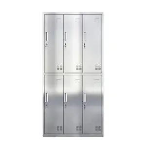 Stainless Steel Cupboard Staff Locker Metal Wardrobe For Clothes