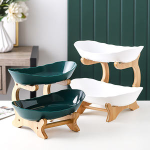 Présentoir à <span class=keywords><strong>3</strong></span> <span class=keywords><strong>niveaux</strong></span> en bambou durable et écoresponsable, étagère en bois naturel pour plantes succulentes, support à cupcakes, rangement alimentaire, épices de cuisine - Product Image 2