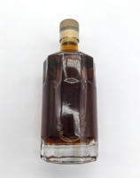 Bouteille à liqueur en verre transparent gravé mat, capacité personnalisable, très vendue, pour rhum, vodka, brandy, whisky, spiritueux