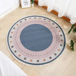 Living Room Round Thick Area Rug Oversize Anti-slip Bathroom Exterior Round Rugs