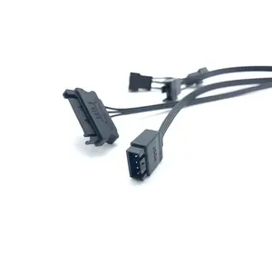 Hot sale computer PC cable assembly PHD connector to SATA 15 pin cable extension flat ribbon cable assembly