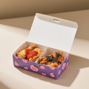 กล่องบรรจุภัณฑ์อาหารจานด่วนราคาประหยัดสำหรับใส่ไก่ทอด KFC พร้อมพิมพ์โลโก้ - Product Image 5