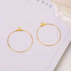 Minimalist Geometric <b>Clip</b>-on Earrings Gold <b>Silver</b> Hoop Triangle Teardrop Unisex Fashion Jewelry - Product Image 4