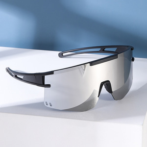 Gafas de ciclismo para exteriores, lentes polarizadas UV400, a prueba de viento, con montura negra, para hombres y mujeres, deportes, senderismo, montañismo, conducción - Product Image 1