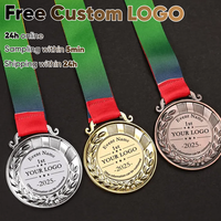 Médaille de récompense en laiton 3D personnalisée avec relief, médaille de compétition en métal gravée avec ruban pour événements sportifs, imprimée en typographie par la marque KQ