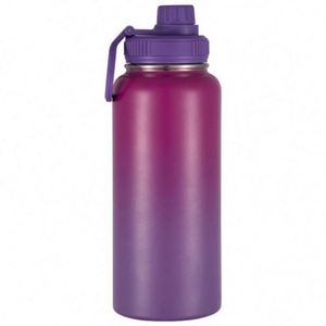 Botella de Agua Aislada de Aluminio de 32oz con Pajita, Aislamiento Térmico de 6-12 Horas, Taza de Oficina para Camping, Gimnasio y Deportes - Product Image 2
