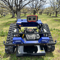 Robot pemotong rumput kendali jarak jauh bensin kustom pemotong rumput untuk kebun 500mm industri Golf halaman pertanian