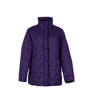 बैंगनी थर्मल शीतकालीन कोट महिलाओं के बाहर गर्म बिक्री आधुनिक डिजाइन फैशन - Product Image 1