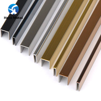 Profilé d'angle en U décoratif en acier inoxydable doré effet marbre brossé pour carrelage, murs, sols et meubles