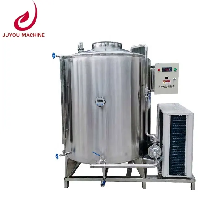 small power stainless steel vertical 10000 liters 100l cooling milk drink cooling storage tank machine for dairy farms price