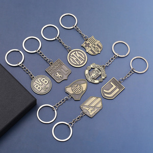 Porte-clés en alliage <span class=keywords><strong>de</strong></span> zinc avec emblème d'équipe <span class=keywords><strong>de</strong></span> football pour Barcelone et Chelsea, pendentif publicitaire, cadeaux pour employés <span class=keywords><strong>de</strong></span> conférence - Product Image 4