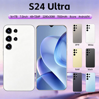Teléfono Inteligente Android S24 Ultra de Lujo para Negocios, 16 GB + 1 TB, Batería de 7000 mAh