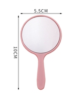 FIORTIA Miroir de poche personnalisé pas cher, mini miroir de maquillage rond en plastique pour femmes et filles, idéal pour les voyages