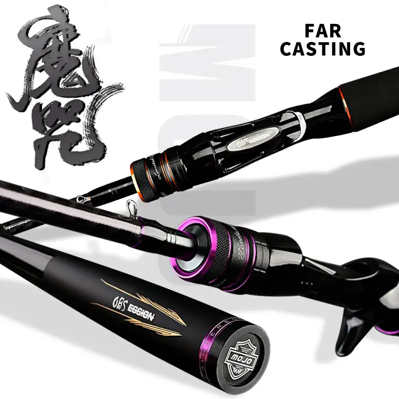 Rod Rods MOJO Bass 1.98m 2.13m 2.28m 3 Colors 30T Carbon Blank Long Casting Fishing Rod Carbon Spinning Rod Casting Sea Bass Fishing Rods