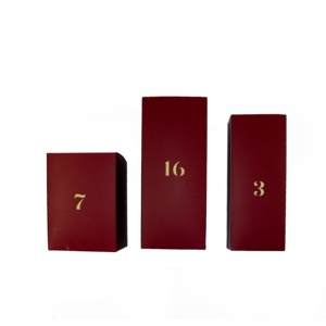 Eco Friendly Customized Printed Easy Assemble Various Specifications <strong>Red</strong> Packaging Paper <strong>Box</strong> With Lids for Gift Craft - Product Image 1