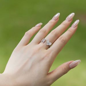 Anillos Apilables de Plata de Ley S925 con Circonita 5A en Forma de Corazón y Letras del Alfabeto de la A a la Z, Marca Dylam, para Mujer, Regalo de Joyería - Product Image 3