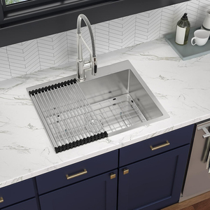 Vendita calda dimensione 25 "fatto a mano Design moderno 304 In acciaio inox Drop-In <span class=keywords><strong>lavello</strong></span> da <span class=keywords><strong>cucina</strong></span> per <span class=keywords><strong>cucina</strong></span> lavanderia Bar - Product Image 4