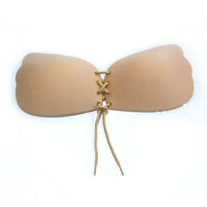 Soutien-gorge adhésif invisible sans bretelles push-up sexy en spandex, sans coutures, couleur unie, pour la vente en gros - Product Image 3