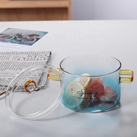 Vente directe usine – Marmites de cuisine transparentes à double anse pour cuisson directe sur feu