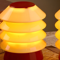 Lampe de table LED MSBN à piles, motif arbre de Noël structuré, lumière chaude, pour salon et décoration intérieure