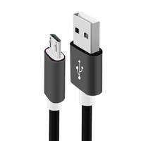 Kabel Data USB Pengisian Cepat 5V USB-A ke Micro, Kualitas Tinggi, Bahan Katun Kepang, Warna-Warni, Grosir dari Produsen untuk Ponsel