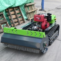 Livraison gratuite, tondeuse à gazon robotisée à chenilles en caoutchouc, moteur diesel CE EPA, télécommande, agriculture