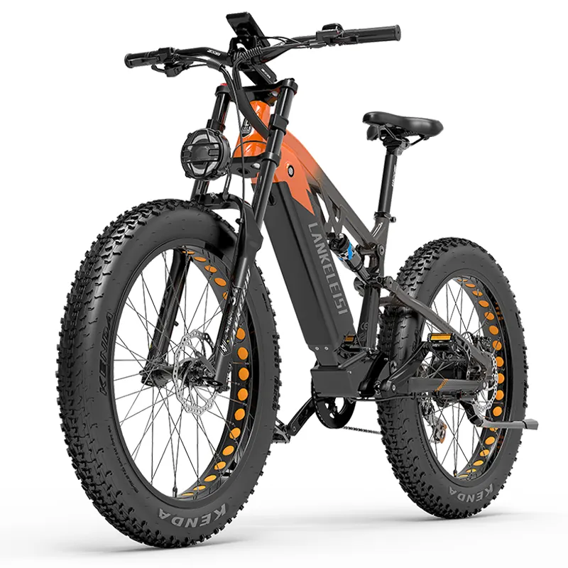 LANKELEISI RV800 26 inch fat tire electric mountain bike 48v 20ah Samsung lithium battery 750w Bafang motor electric bicycle