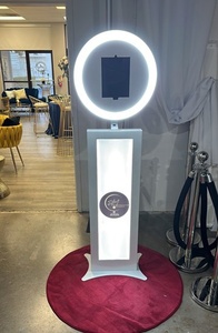 Giá rẻ xách tay ma thuật gương tôi Selfie Booth cho iPad Photo Booth RGB Dimmable LED vòng ánh sáng photobooth xã hội gian hàng Roamer - Product Image 4