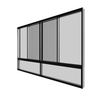 Nouvelle fenêtre coulissante moderne à six rails de la série ultra-étroite 128-30, insonorisée, isolée, ventilée, directement de l'usine