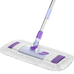 FF2173 Extendable Long Pole Dust Microfiber Mop Pads Office Household Floor Cleaning Tools Wet and Dry Flat Mop