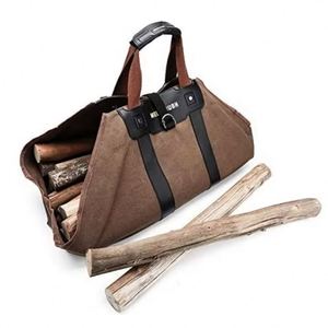 Sacs de rangement BSCI pour l'extérieur, sac de transport pour bois de chauffage pas cher avec poignées en toile cirée - Product Image 1
