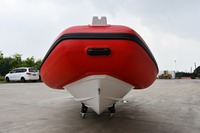 Bateau semi-rigide certifié CE de 5,2 m avec coque en fibre de verre, Hypalon/PVC, pour la pêche et le canotage, bateau semi-rigide gonflable de 17 pieds (520) avec moteur en promotion