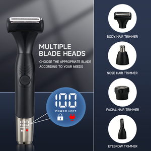מכונת גילוח חשמלית 4 ב-1 לגברים, מכשיר להסרת שיער באזור המפשעה, מכשיר גילוח להסרת שיער לגברים - מבוקש מאוד - Product Image 4